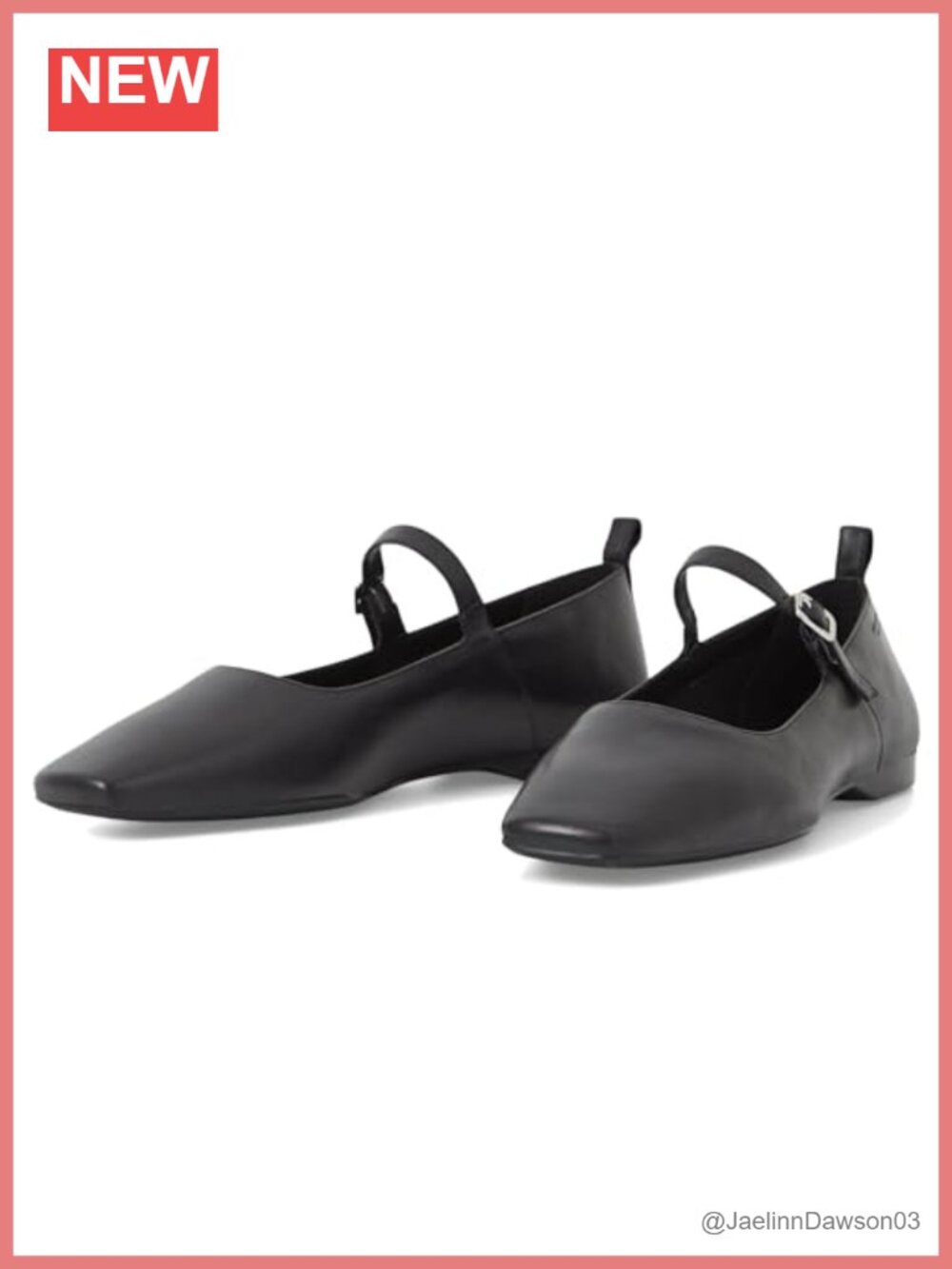 Vagabond Delia Leather Mary Jane Flats Women's Pointed Toe Vintage Style